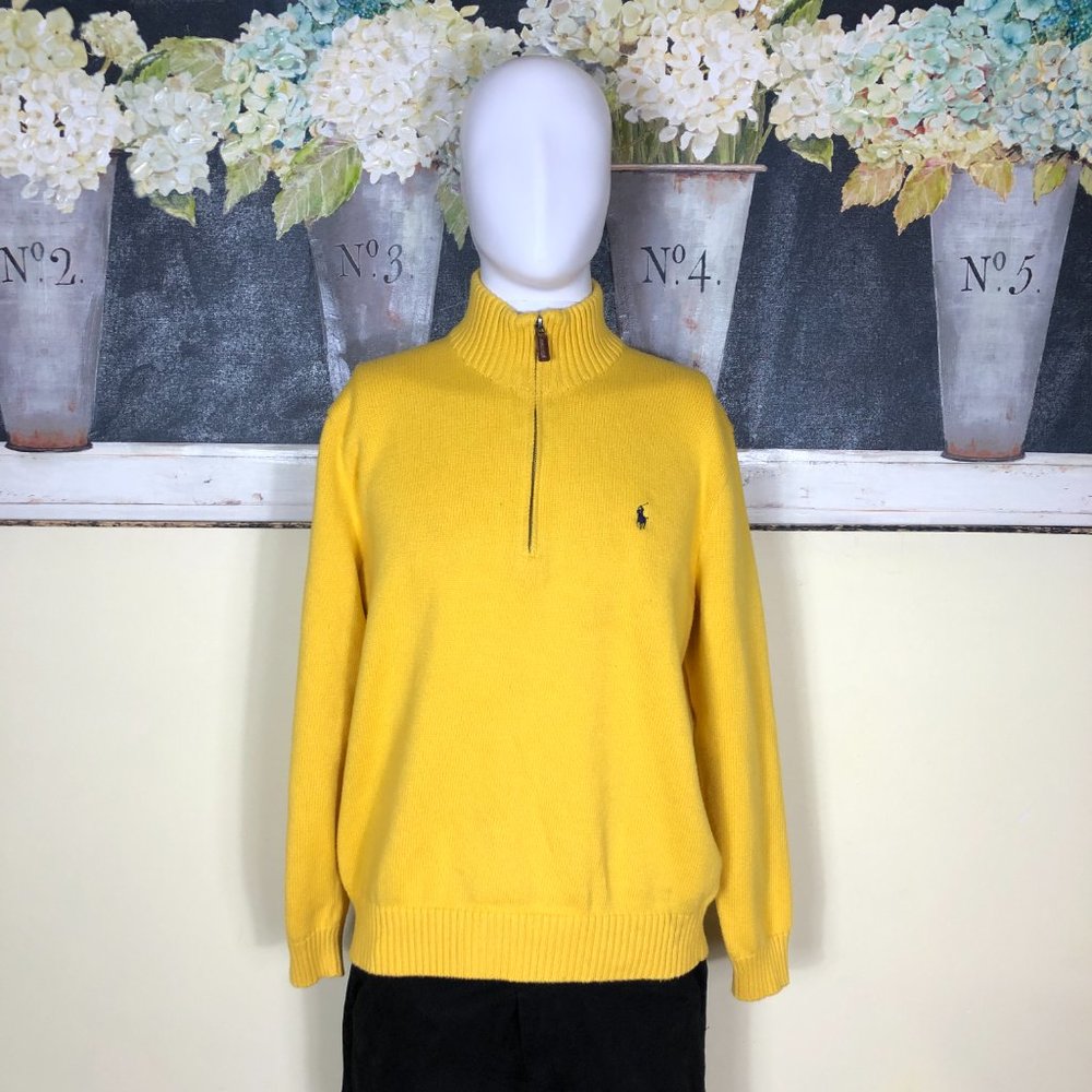 Polo Ralph Lauren Half-Zip Sweater - Fall Yellow - XL